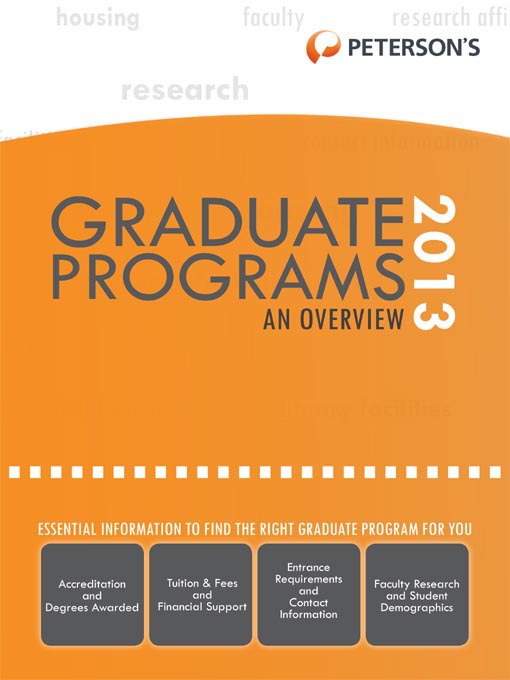 Title details for Graduate & Professional Programs by Peterson's - Available